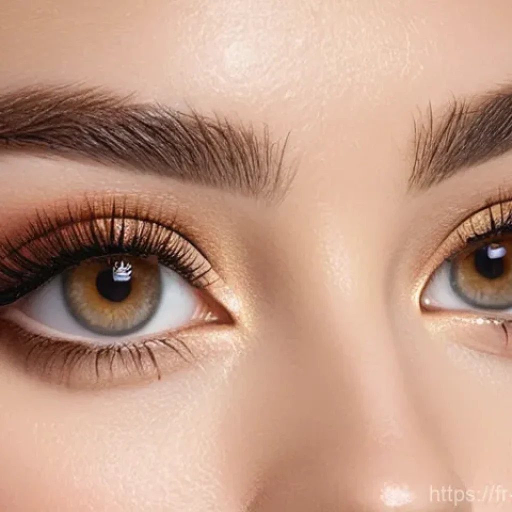 눈매 교정을 위한 속눈썹 컬러 추천 - **Prompt 1: Subtle Elegance and Eye Shape Enhancement**
    "A sophisticated close-up portrait of a ...