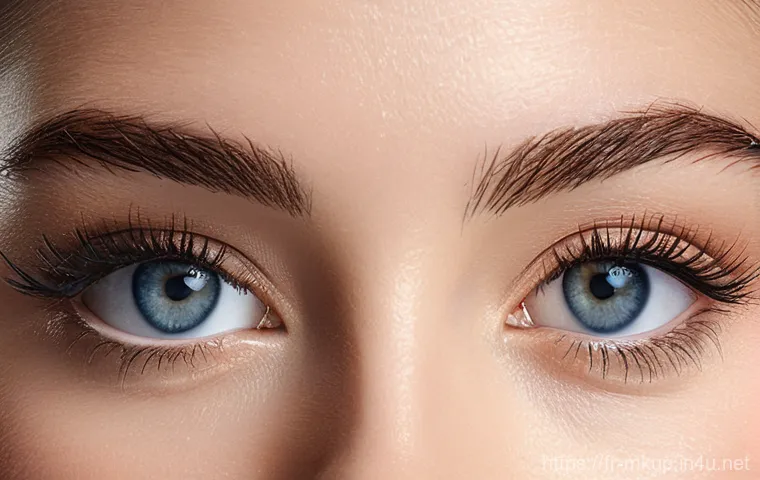 눈매 교정을 위한 속눈썹 컬러 추천 - **Prompt 2: Vibrant Expression and Color Complementarity**
    "A captivating medium close-up of a c...