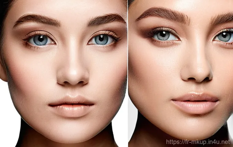 데일리 메이크업용 누드 톤 팔레트 - **Prompt:** A high-resolution flat lay photograph of a luxurious nude eyeshadow palette. The palette...